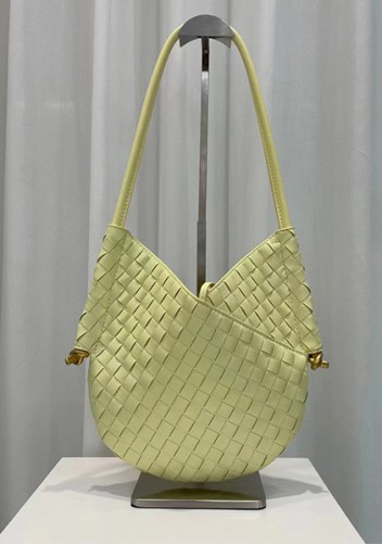 Mia Woven Leather Slim Shoulder Strap Bag Yellow