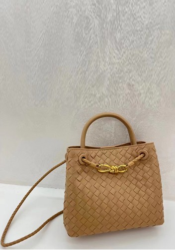 Allegria Woven Small Leather Shoulder Bag Beige