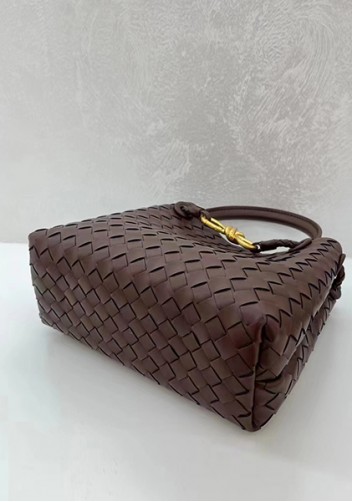 Allegria Woven Small Leather Shoulder Bag Choco