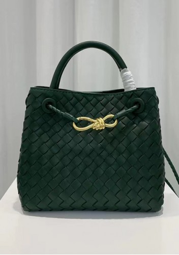 Allegria Woven Small Leather Shoulder Bag Green