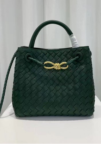 Allegria Woven Small Leather Shoulder Bag Green