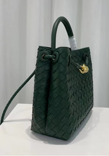 Allegria Woven Small Leather Shoulder Bag Green