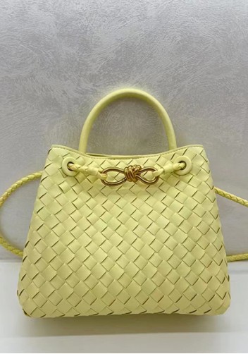 Allegria Woven Small Leather Shoulder Bag Yellow