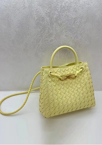 Allegria Woven Small Leather Shoulder Bag Yellow