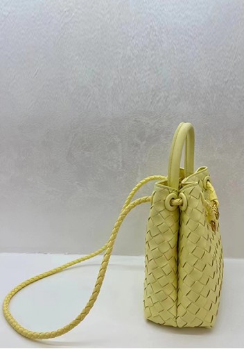 Allegria Woven Small Leather Shoulder Bag Yellow