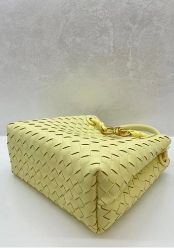 Allegria Woven Small Leather Shoulder Bag Yellow