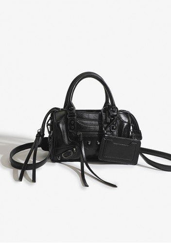 The Route 66 Faux Leather Small Bag Black