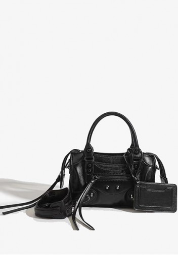 The Route 66 Faux Leather Small Bag Black