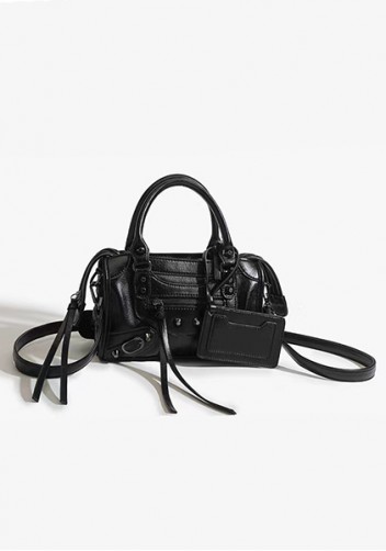 The Route 66 Faux Leather Small Bag Black