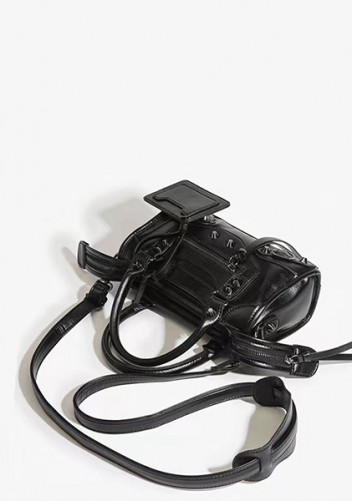 The Route 66 Faux Leather Small Bag Black