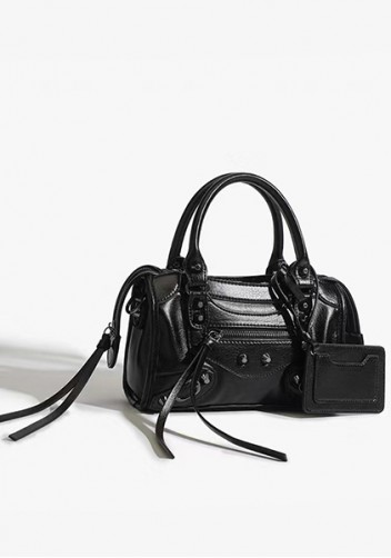 The Route 66 Faux Leather Small Bag Black