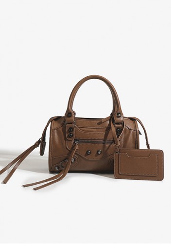 The Route 66 Faux Leather Small Bag Brown