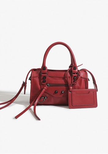 The Route 66 Faux Leather Small Bag Red