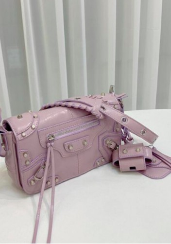 The Route 66 Vegan Leather Horizontal Messenger Bag Purple