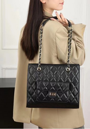 Rosa Tote Lambskin Leather Black