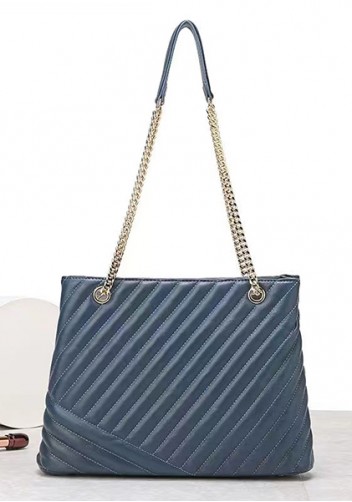 Rosa Tote Quilted Lambskin Leather Blue