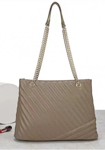 Rosa Tote Quilted Lambskin Leather Khaki