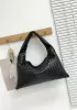 Dina Large Intrecciato Leather Tote Black