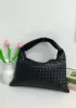 Dina Large Intrecciato Leather Tote Black