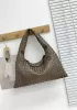 Dina Large Intrecciato Leather Tote Grey