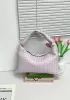 Dina Large Intrecciato Leather Tote Lilac