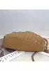 Dina Woven Vegan Leather Clutch Shoulder Bag Beige