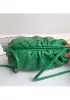 Dina Woven Vegan Leather Clutch Shoulder Bag Green