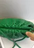 Dina Woven Vegan Leather Clutch Shoulder Bag Green