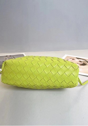 Dina Woven Vegan Leather Clutch Shoulder Bag Kiwi