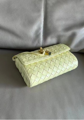 Allegria Woven Mini Leather Shoulder Bag Yellow