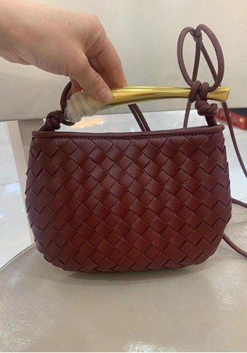 The Fish Handle Mini Vegan Leather Bag Burgundy