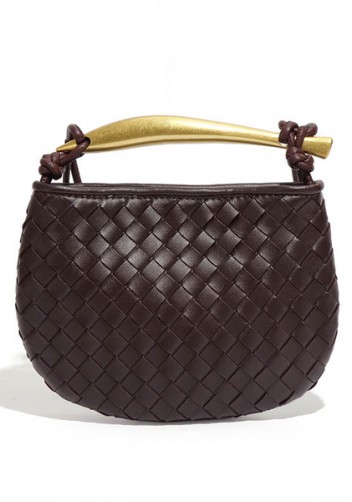 The Fish Handle Mini Vegan Leather Bag Choco