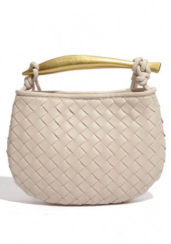 The Fish Handle Mini Vegan Leather Bag Cream