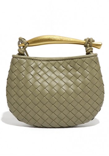 The Fish Handle Mini Vegan Leather Bag Stone Green