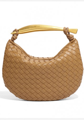 The Fish Handle Small Vegan Leather Bag Beige