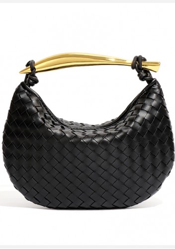 The Fish Handle Small Vegan Leather Bag Black