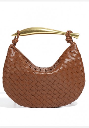 The Fish Handle Small Vegan Leather Bag Brown