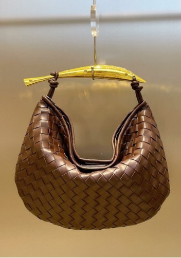 The Fish Handle Medium Vegan Leather Bag Choco