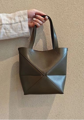 Adrienne Patchwork Leather Mini Tote Green