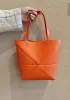 Adrienne Patchwork Leather Mini Tote Orange