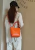 Adrienne Patchwork Leather Mini Tote Orange