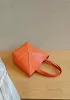 Adrienne Patchwork Leather Mini Tote Orange