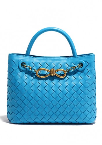 Allegria Woven Mini Vegan Leather Shoulder Bag Hurricane Blue