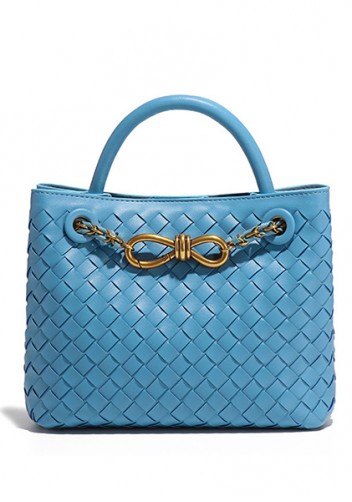 Allegria Woven Mini Vegan Leather Shoulder Bag Sky Blue