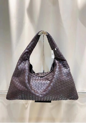 La Scalla Woven Large Hobo Choco