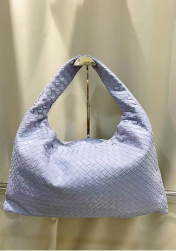 La Scalla Woven Large Hobo Purple