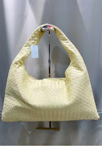 La Scalla Woven Large Hobo Yellow