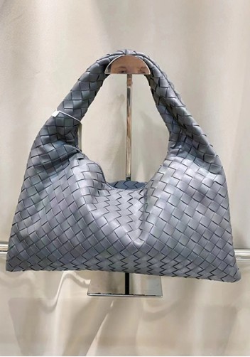 La Scalla Woven Medium Hobo Grey