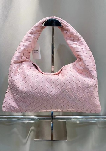 La Scalla Woven Medium Hobo Pink