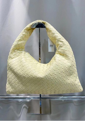 La Scalla Woven Medium Hobo Yellow